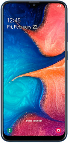 Смартфон Samsung Galaxy A20 (синий)