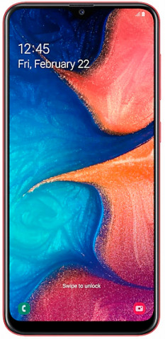 Смартфон Samsung Galaxy A20 (красный)