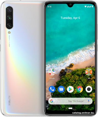 Смартфон Xiaomi Mi A3 4GB/128GB (белый)