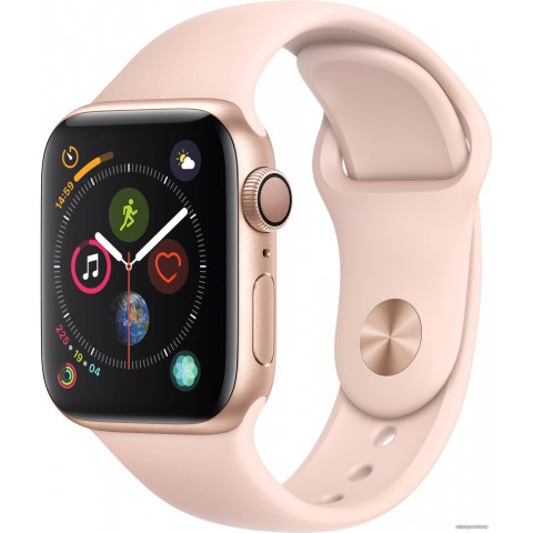 Умные часы Apple Watch Series 4 40 мм (алюминий золотистый/розовый песок)