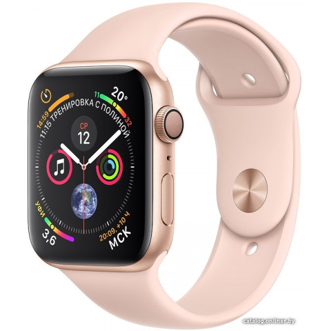 Умные часы Apple Watch Series 4 44 мм (алюминий золотистый/розовый песок)